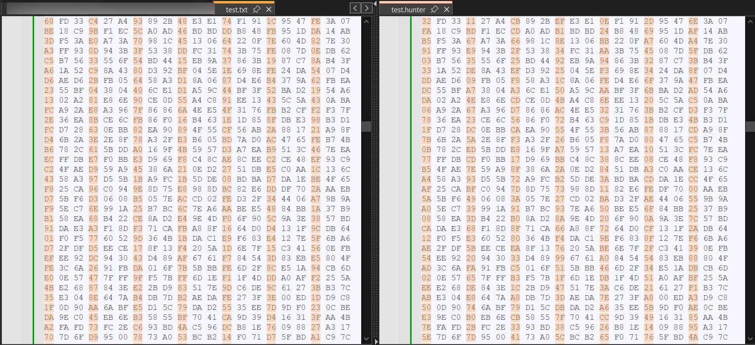 Figure 14: The 1:2 encryption ratio