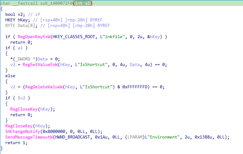 Figure 12: Icon tampering via registry manipulation